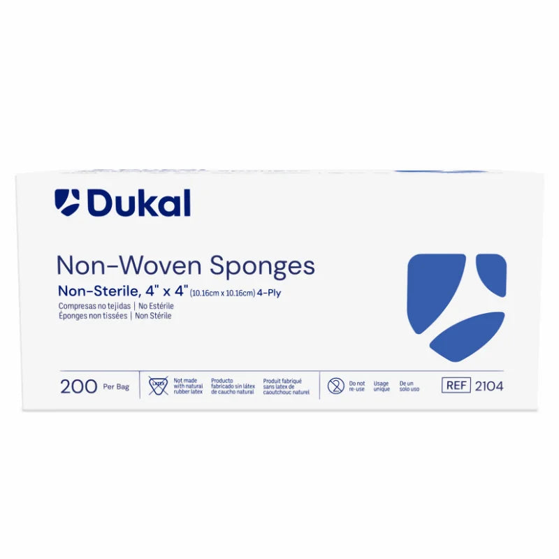 Non-Sterile Non-Woven Sponges, 4-Ply, 4" x 4"