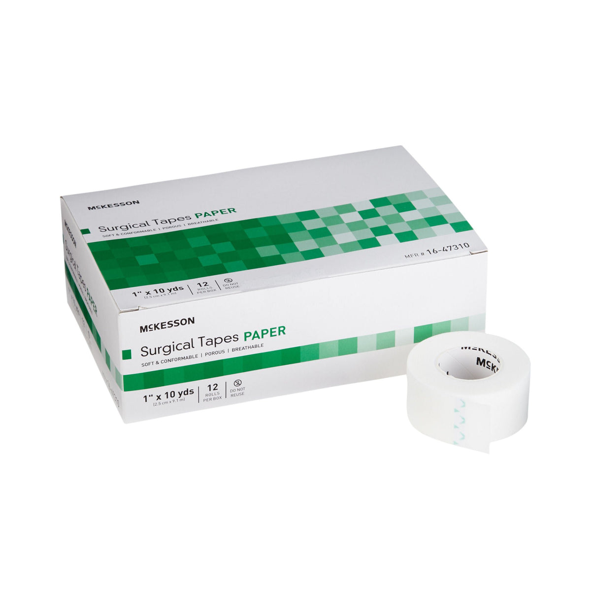 McKesson Medical Tape White 1 Inch X 10 Yard Paper NonSterile