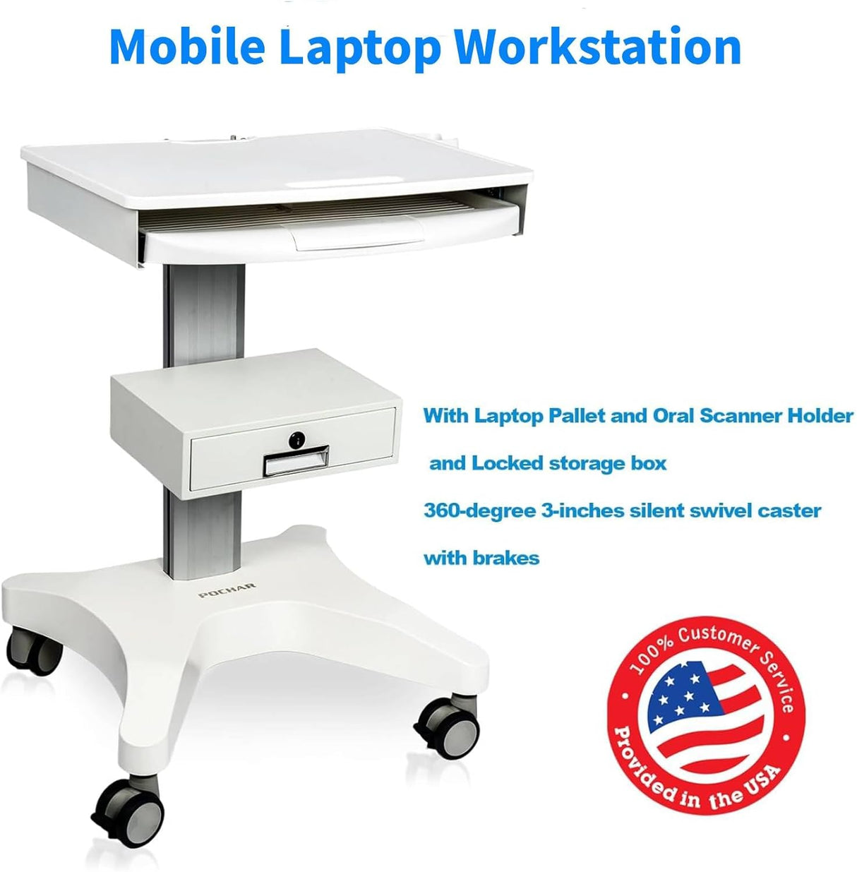 Heavy Duty Mobile Computer Workstation