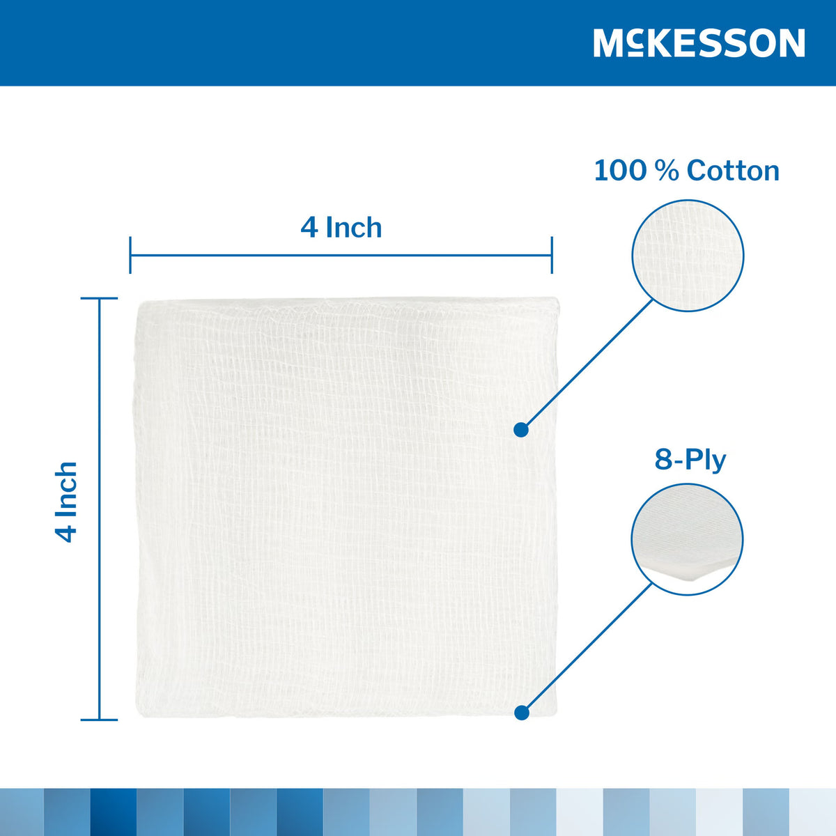 McKesson Gauze Sponge 4 X 4 Inch 8-Ply Sterile 2 per Pack