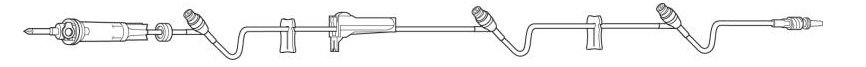 IV Pump Set Continu-Flo® Gravity / Pump 3 Ports 10 Drops / mL Drip Rate Without Filter 105 Inch Tubing Solution