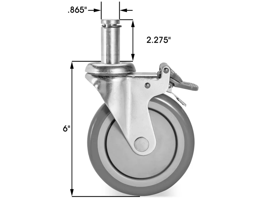 Polyurethane Casters for Wire Shelving Unit