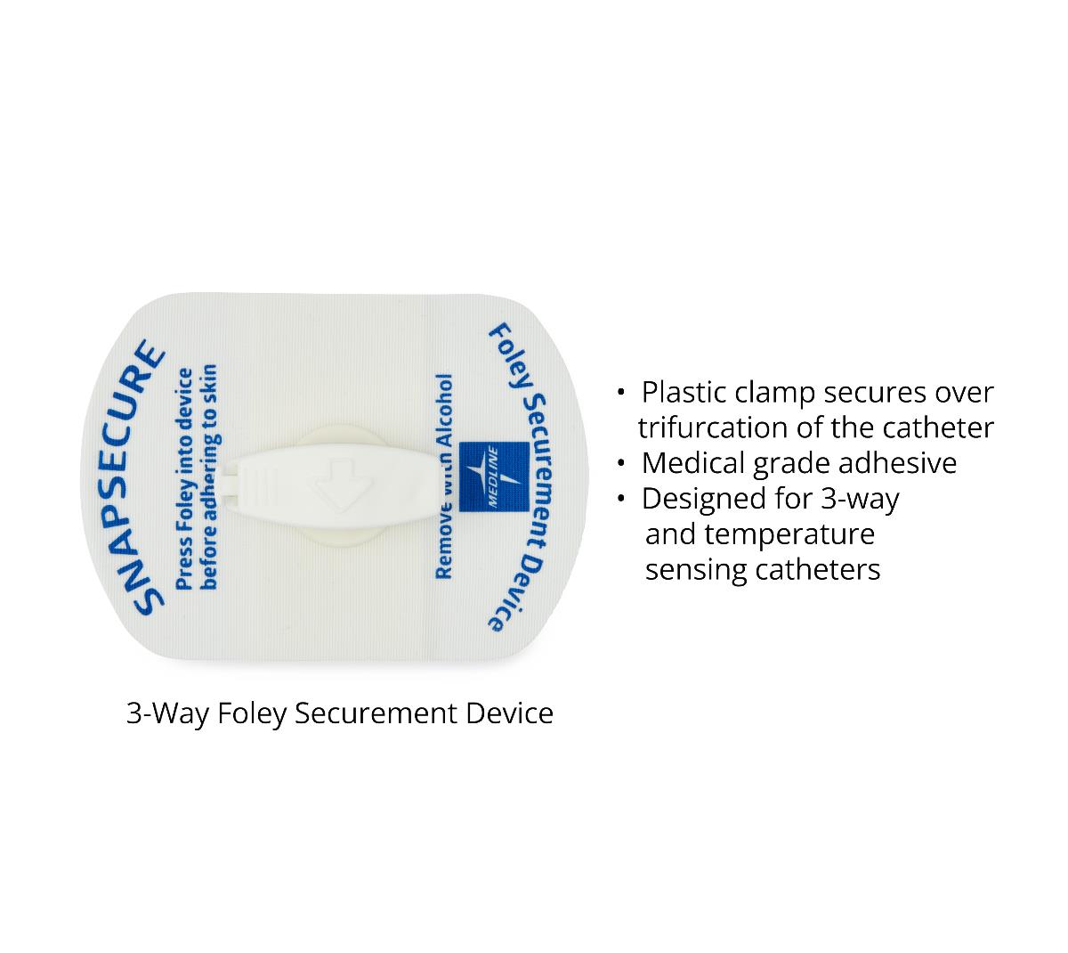 SnapSecure 3-Way Foley Catheter Securement Device