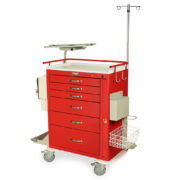 Harloff M-Series Tall Emergency Crash Cart With Emergency Package