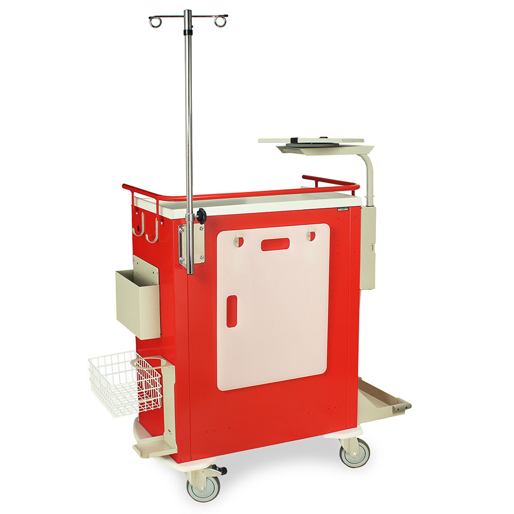 Harloff M-Series Tall Emergency Crash Cart With Emergency Package