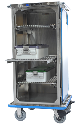sealed case cart stainless steel