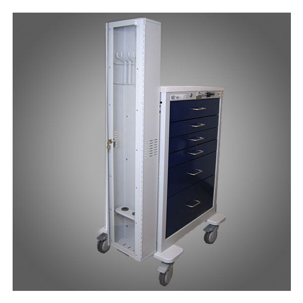 Difficult Airway Cart 6-Drawer Tall with Optional Accessories