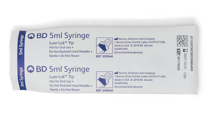 BD Luer-Lok™ Syringe only, Disposable