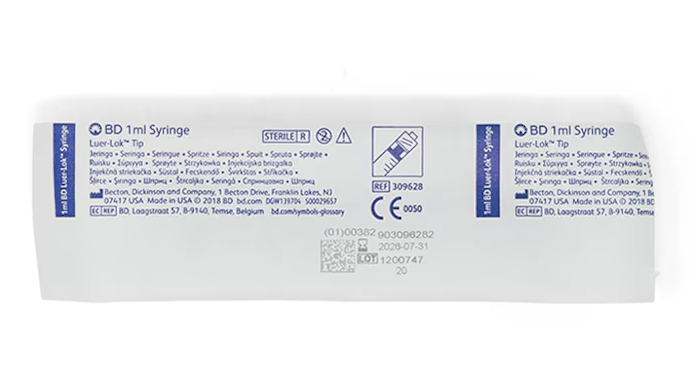 BD Luer-Lok™ with Graduations, Syringe only