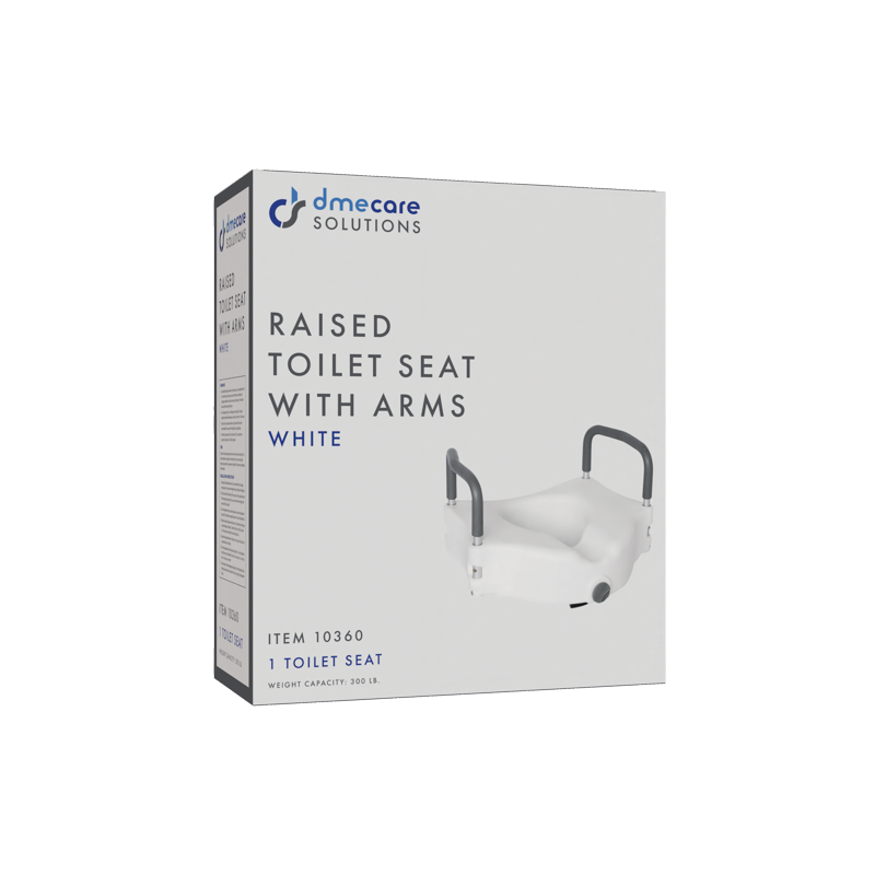 Locking Raised Toilet Seat with Arms