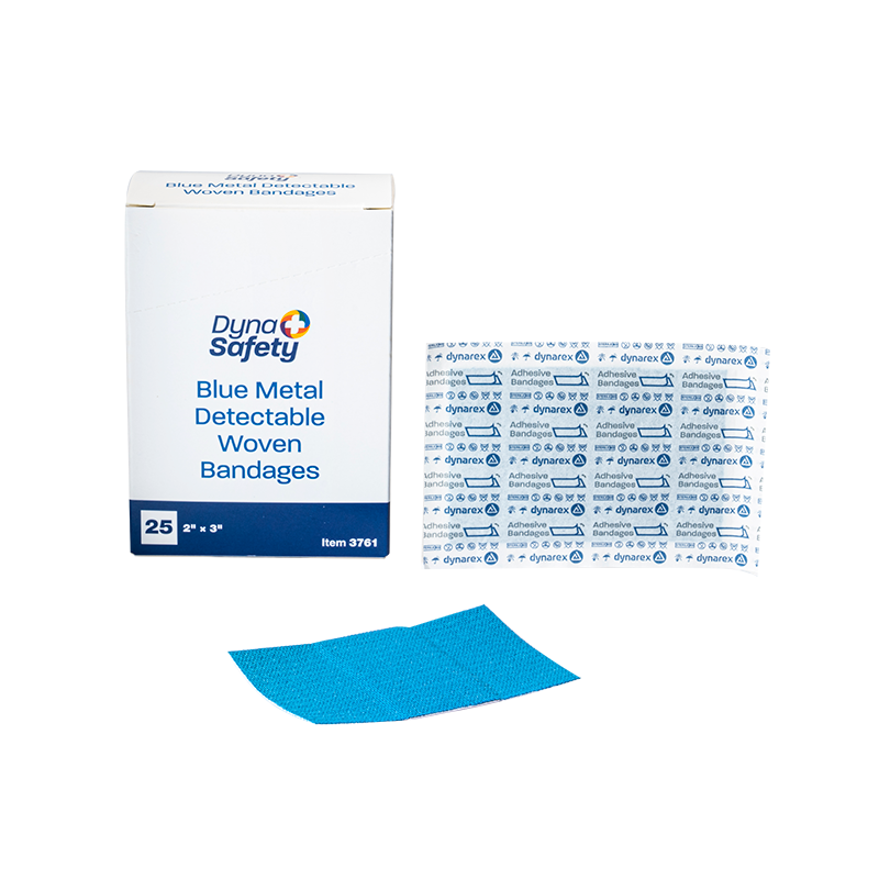 Blue Metal Detectable Woven Bandages