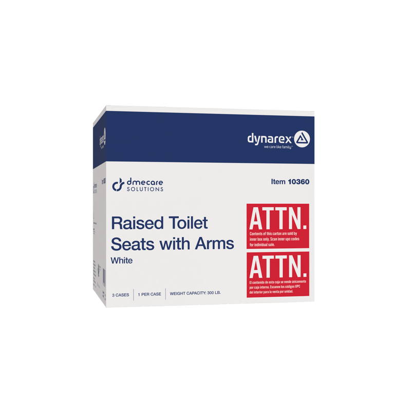 Locking Raised Toilet Seat with Arms