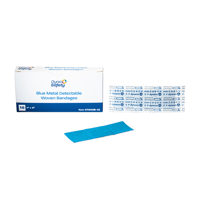 Blue Metal Detectable Woven Bandages