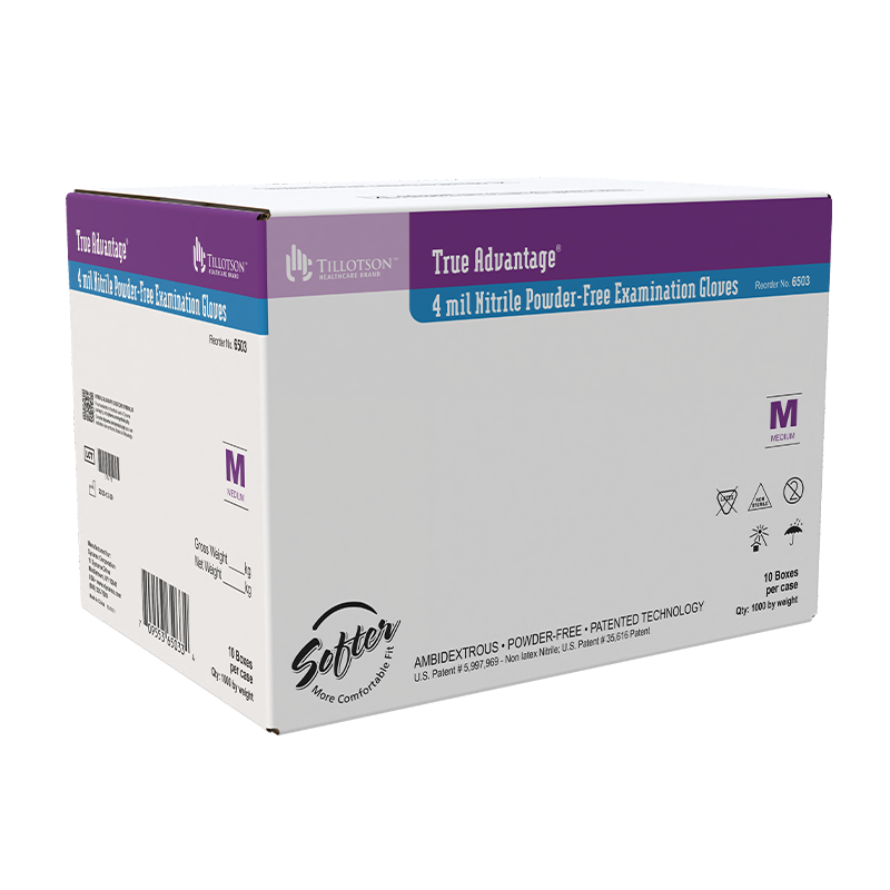 True Advantage Nitrile Exam Gloves, Powder-Free