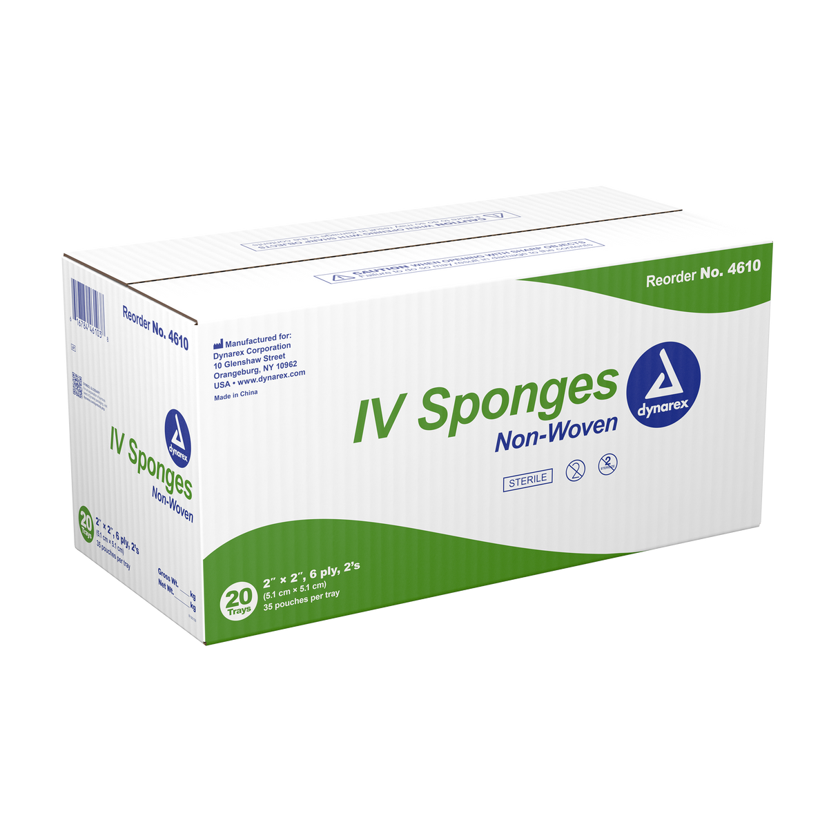 IV Sponges 2in x 2in - 6 Ply - 2/pouch