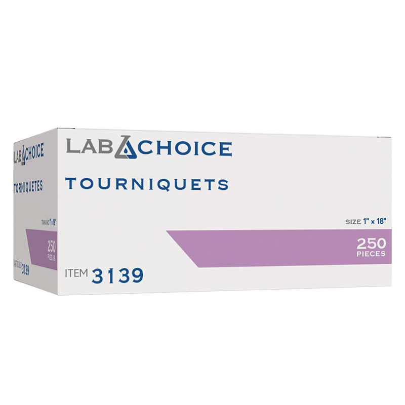 Tourniquets – Latex Free, 1" × 18", Blue