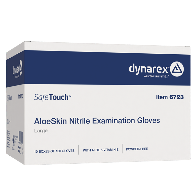AloeSkin Nitrile Exam Gloves with Aloe, Powder-Free
