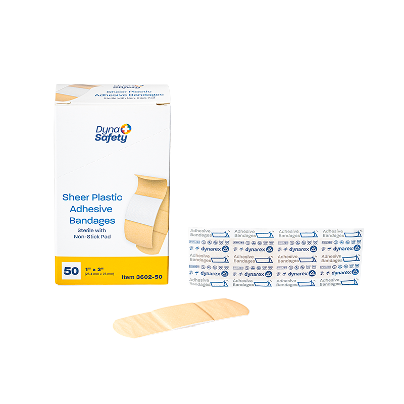 Sheer Plastic Adhesive Bandages — Sterile