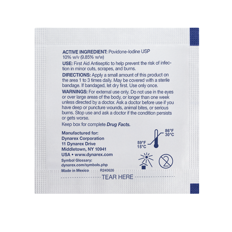 Povidone Iodine Prep Pad Unit Box