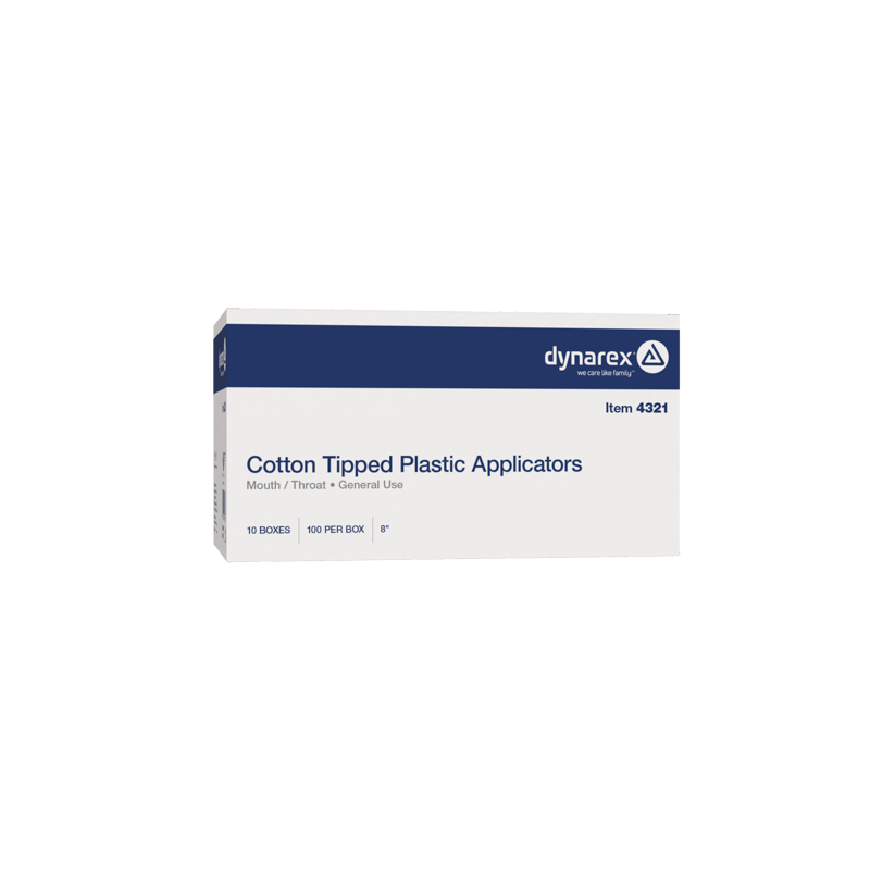 Cotton Tipped Plastic Applicators — Large Tip, 8"