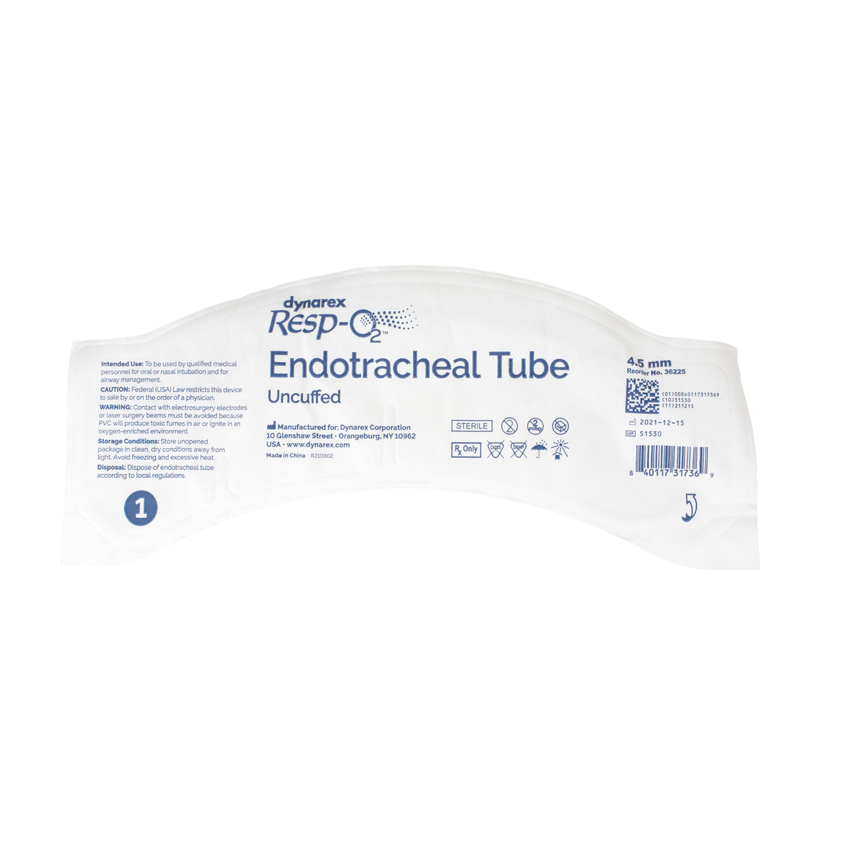 Endotracheal Tube - Uncuffed