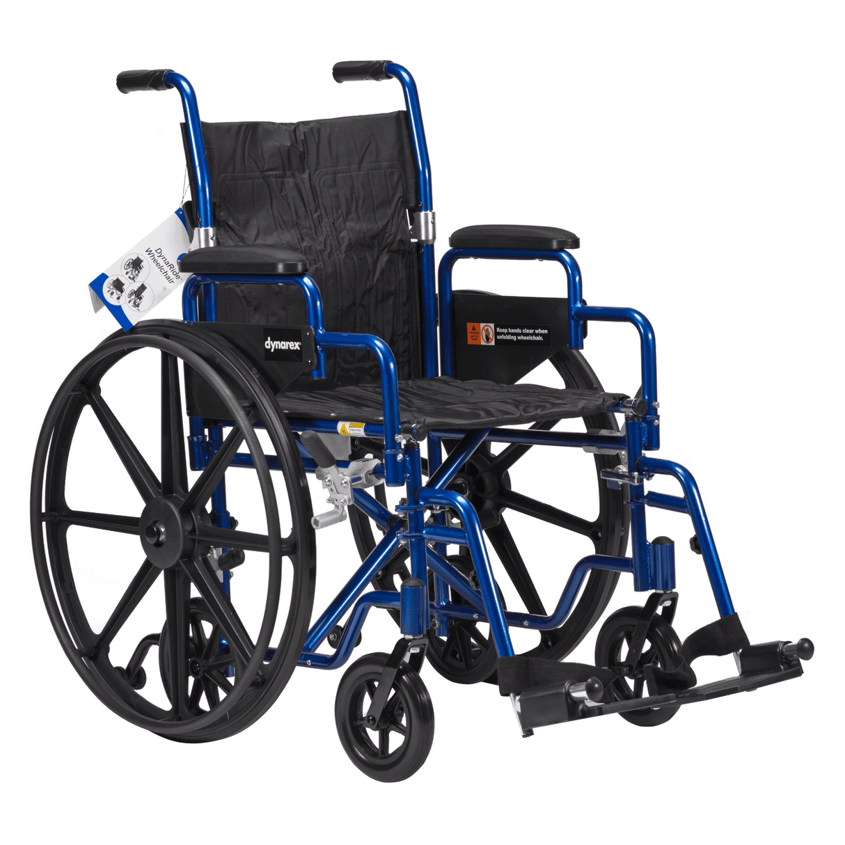 DynaRide™ Convertible Wheelchair with Detachable Desk Arm and Foot Rests — 18" x 16"