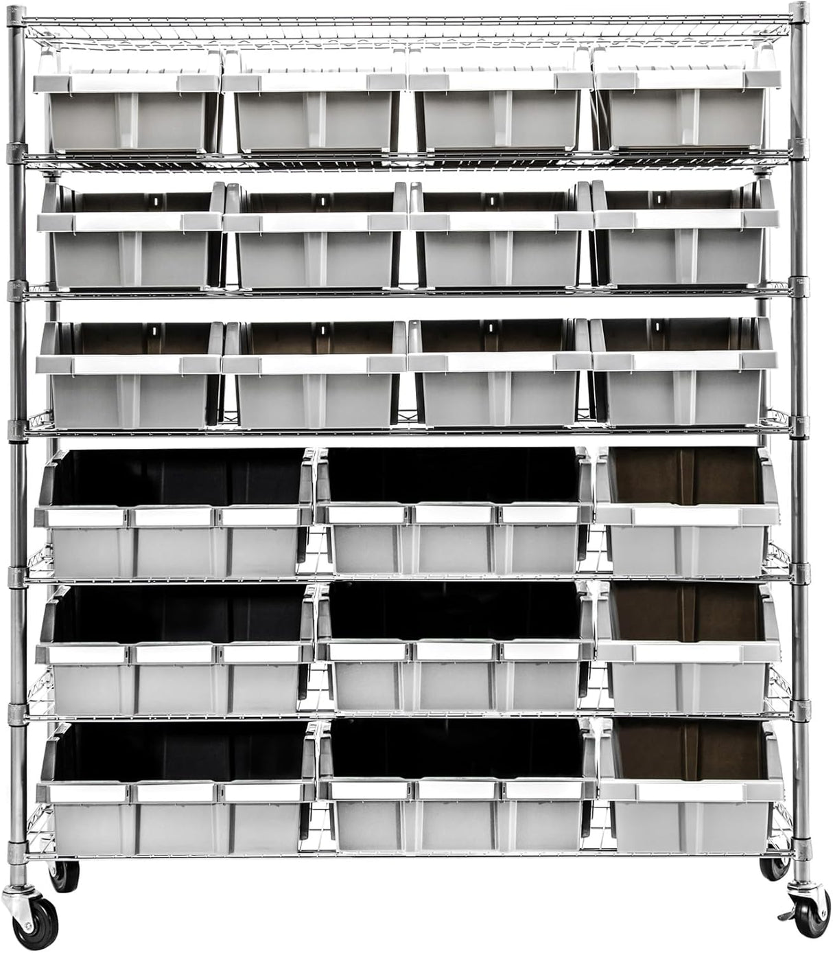 Heavy Duty Wire Storage Rack with Supply Bins