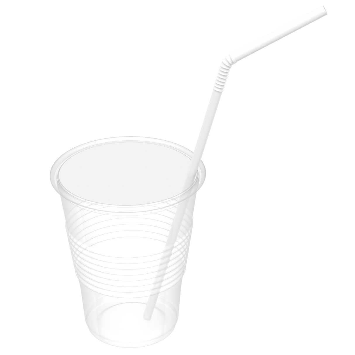 Flexible Plastic Drinking Straws 7 3/4in (Length)