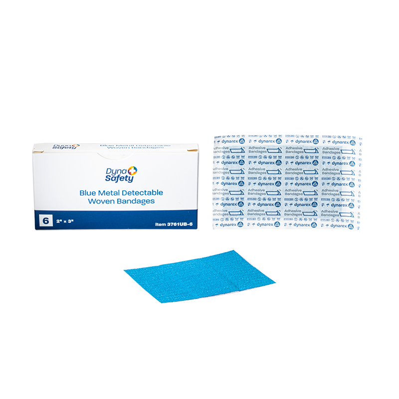 Blue Metal Detectable Woven Bandages