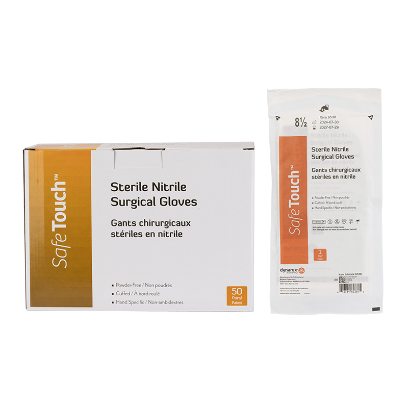 Sterile Nitrile Surgical Gloves, Powder-Free