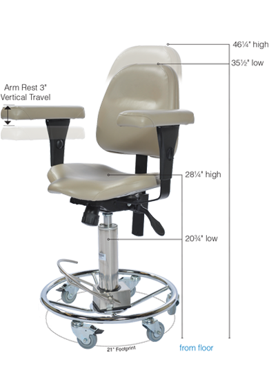 P-7000 Hydraulic Surgeon Chair