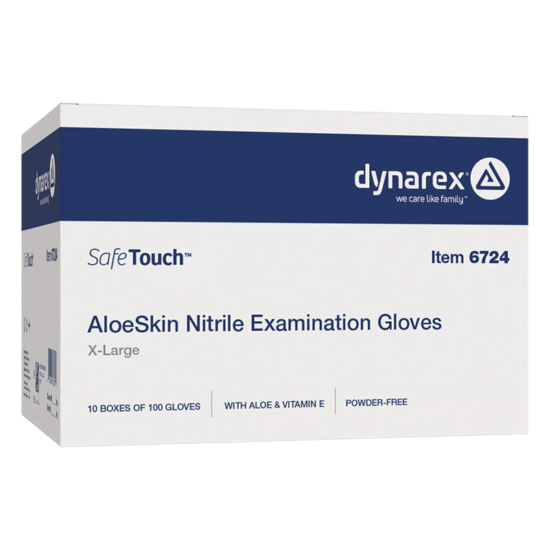 AloeSkin Nitrile Exam Gloves with Aloe, Powder-Free