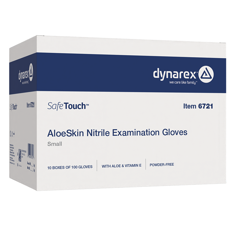 AloeSkin Nitrile Exam Gloves with Aloe, Powder-Free