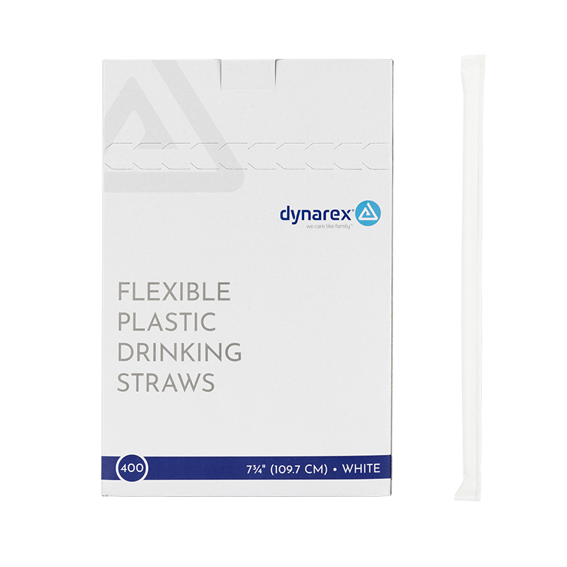 Flexible Plastic Drinking Straws 7 3/4in (Length)