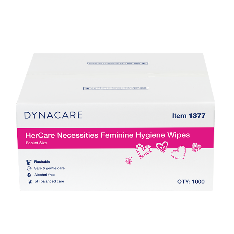 HerCare Necessities Feminine Hygiene Wipes, Pocket Size, 5 1/2" x 8"