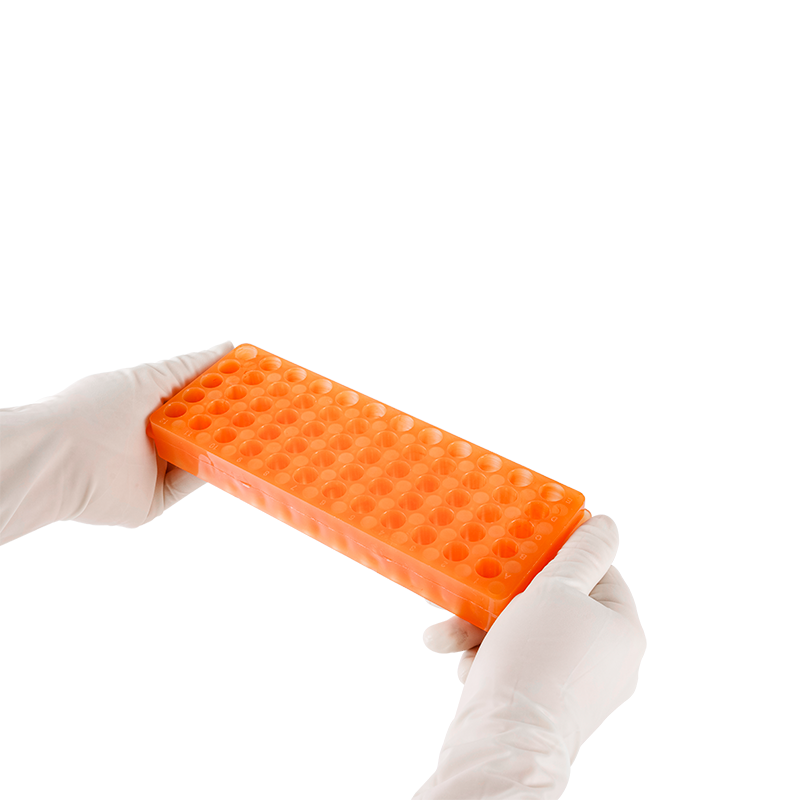 Reversible Microcentrifuge Tube Rack, 60 Holes, Orange