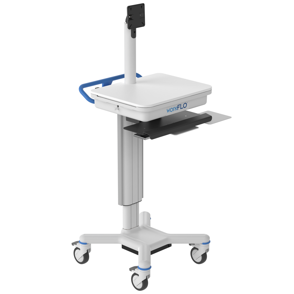 workFLO® Single Monitor Workstation on Wheels