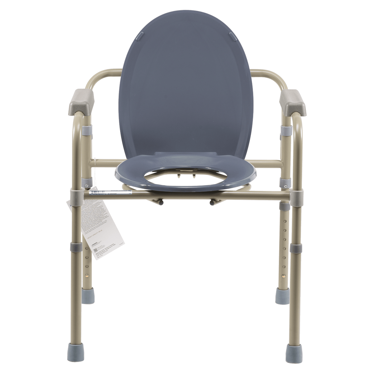 Elongated Folding Bedside Commode