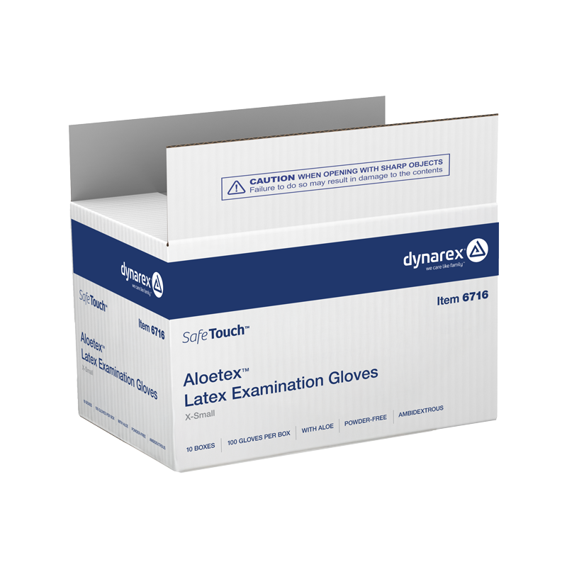 Aloetex Latex Exam Gloves with Aloe, Powder-Free