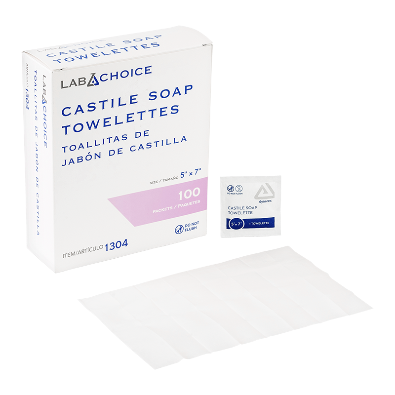 Castile Soap Towelettes, 5" x 7"