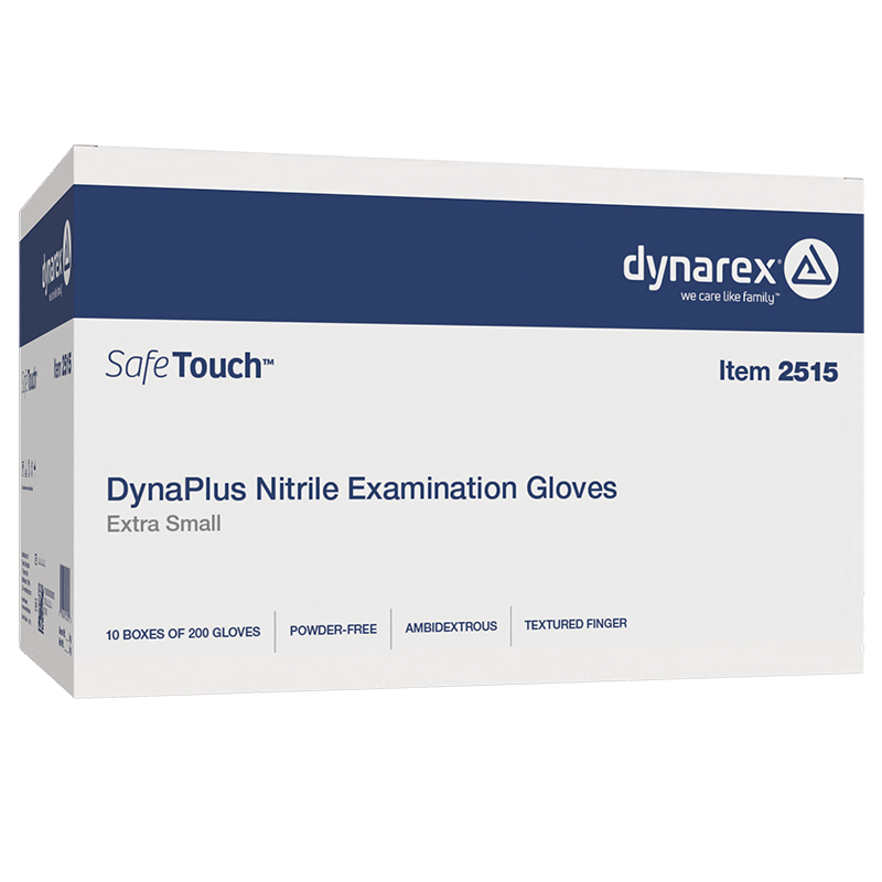 DynaPlus Nitrile Exam Gloves, Powder-Free