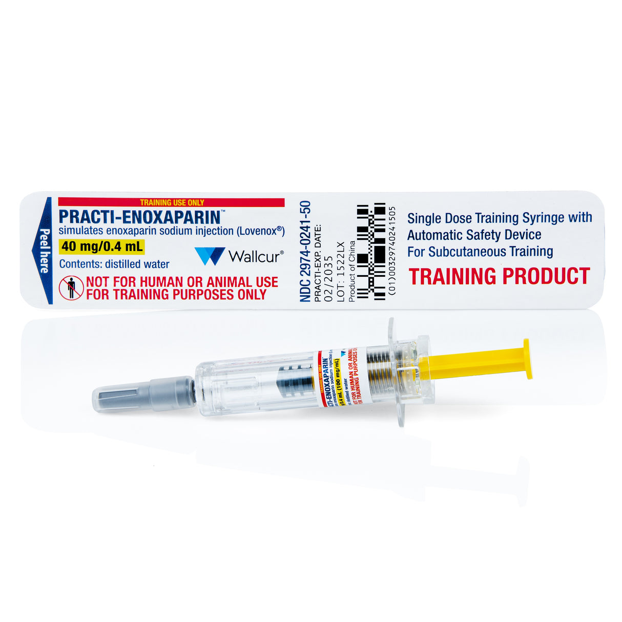 Practi-Enoxaparin™ (Lovenox) 40 mg/0.4 mL Needled Syringe For Training
