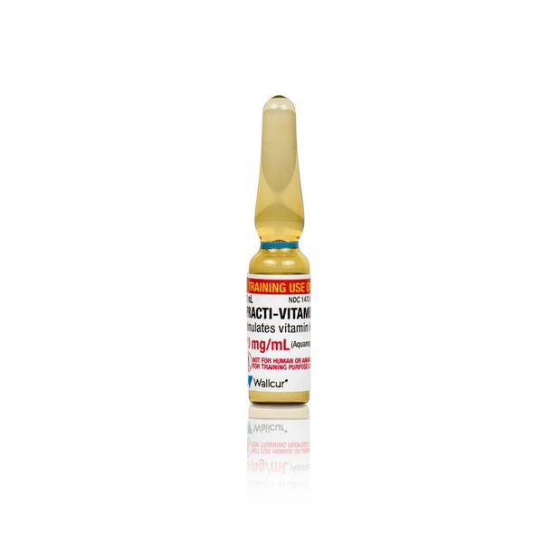 Practi-Vitamin K. (10 mg/1 mL Tint Amp). Distilled Water (for training)
