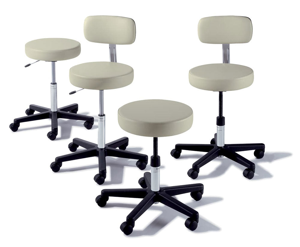 Ritter 271 Adjustable Stool with Back - Glides