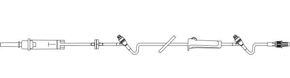 Continu-Flo® Non-Vented IV Solution Set, 112in L, With 2 Clearlink Luer Activated Valves