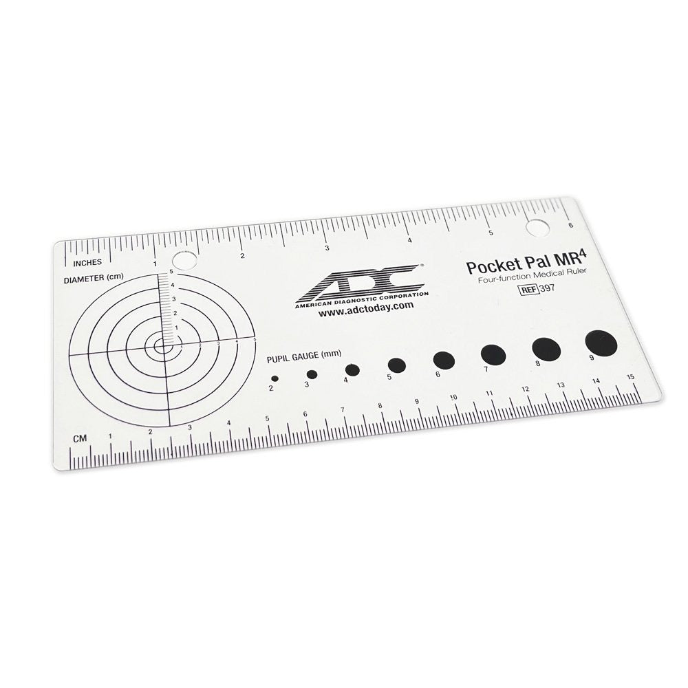 Pocket Pal MR4 Four-Function Pocket Medical Ruler