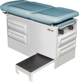 Manual Exam Table with Four Storage Drawers and Side Step