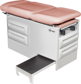 Manual Exam Table with Four Storage Drawers and Side Step