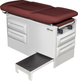 Manual Exam Table with Four Storage Drawers and Side Step