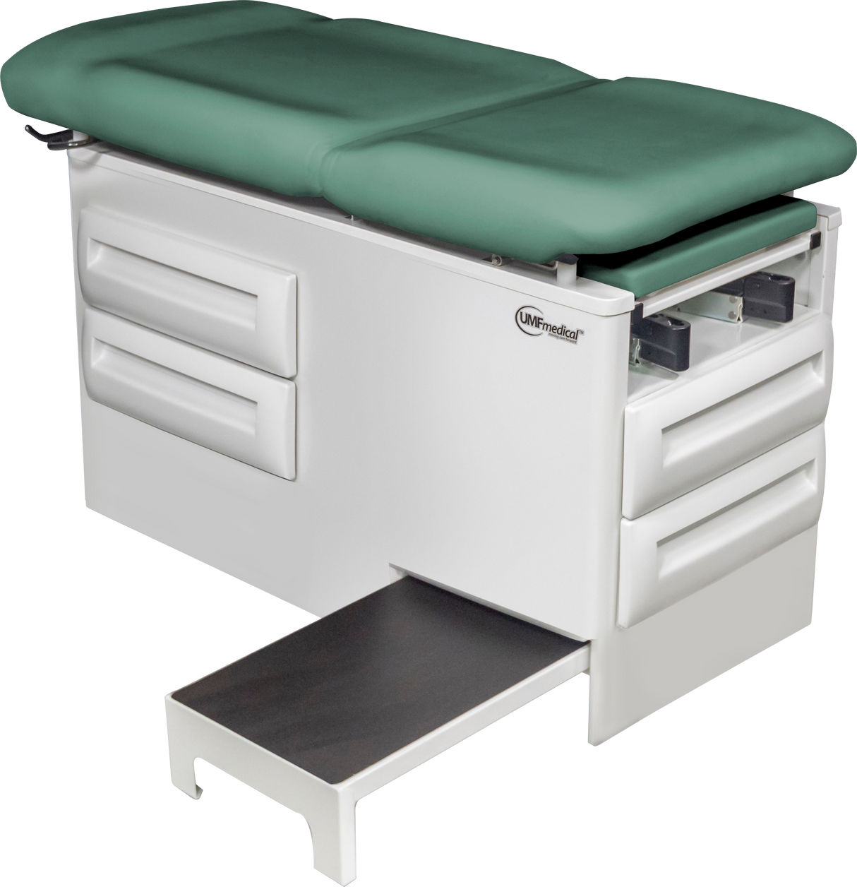 Manual Exam Table with Four Storage Drawers and Side Step